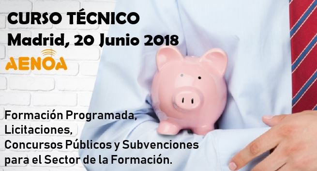 Curso técnico subvenciones licitaciones concurso público formacion programada continua bonificada