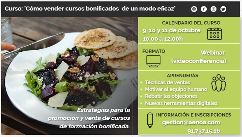 aenoa curso ventas formacion continua programada bonificada